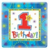 1. Geburtstags Teller Blau
