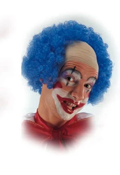 Clown Glatze Mit Blauen Locken