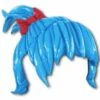 Anime Perücke Zopf Blau