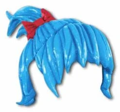 Anime Perücke Zopf Blau