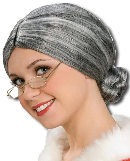 Graue Oma Perücke Mit Knoten 1 Graue Oma Perücke Mit Knoten