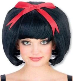 Manga Bob Perücke Schwarz