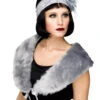 20er Jahre Flapper Stola Grau