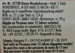 Riesen Wunderkerzen 45 Cm -Schattenfest Verkäufe 22992