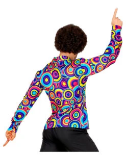 70er Jahre Hemd Bubbles Blau -Schattenfest Verkäufe 70er jahre herrenhemd bubbles blau 70ies groovy shirt bubbles blue kostuemzubehoer 38513 04 3