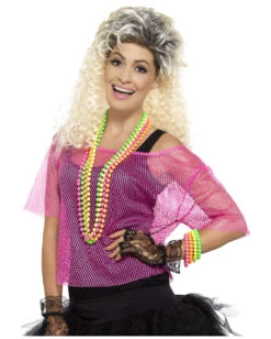 80er Jahre Netz Shirt Pink