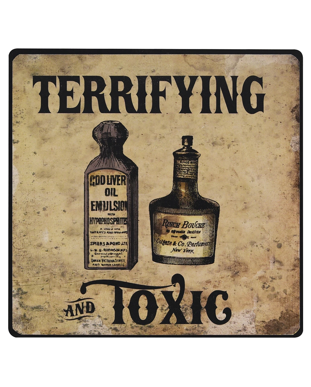 Antikes Metallschild "Giftflaschen" 20cm 1 Antikes Metallschild "Giftflaschen" 20cm