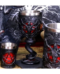 Baphomet Kelch -Schattenfest Verkäufe baphomet kelch baphomet trinkgefaess baphomet goblet gothic kelch halloween deko 39209 05