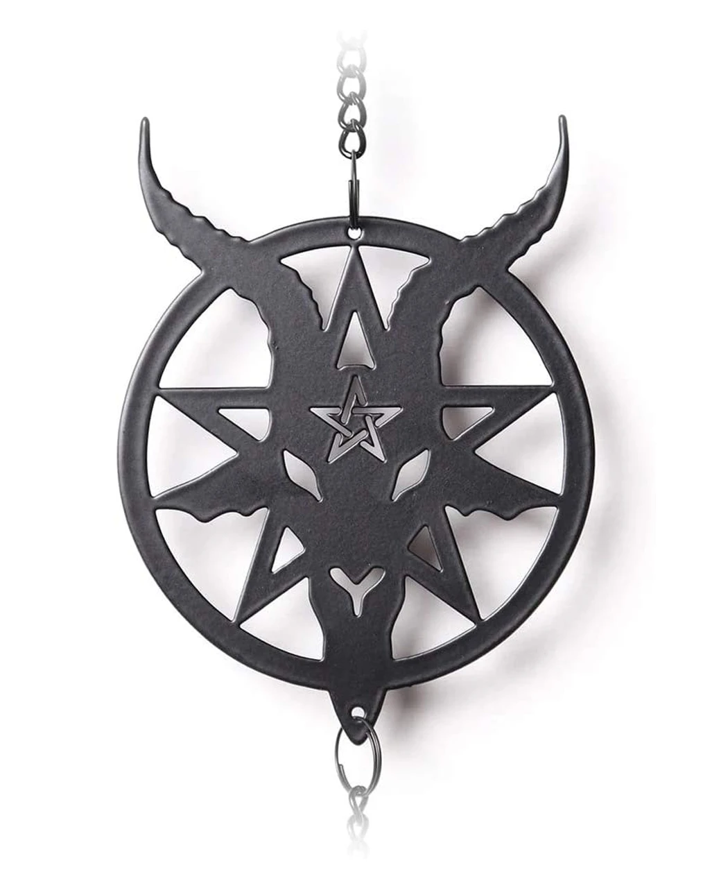 Baphomet Metall Windspiel 2 Baphomet Metall Windspiel – Bild 2