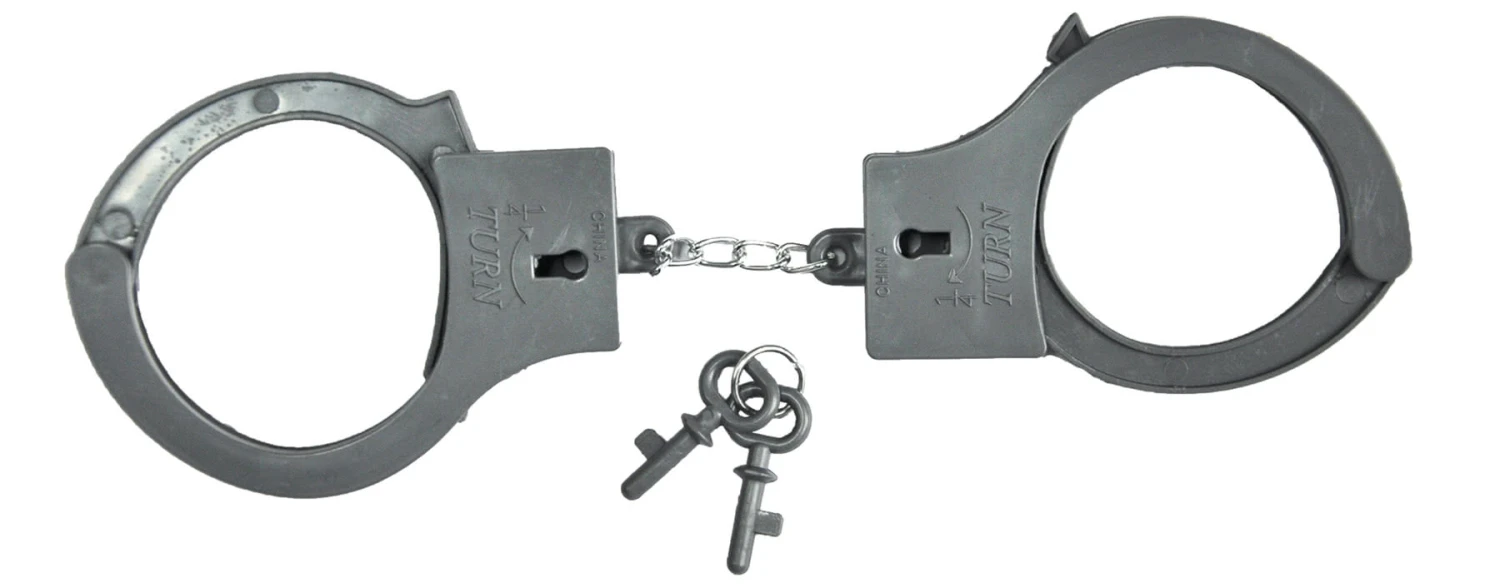 Kunststoff Handschellen Grau 1 Kunststoff Handschellen Grau