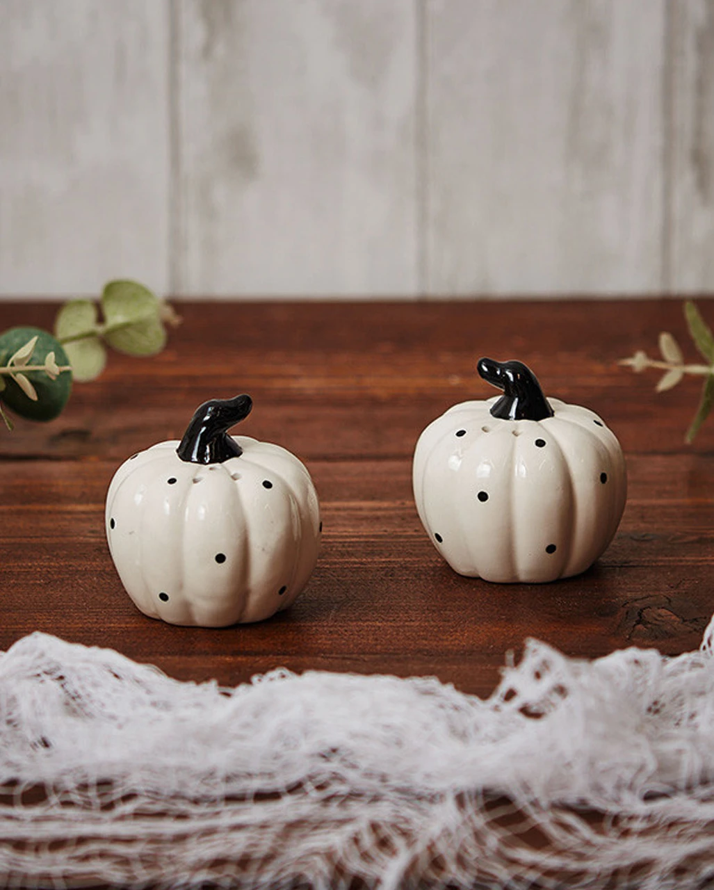 Beige Halloween Kürbis Salz & Pfefferstreuer 1 Beige Halloween Kürbis Salz & Pfefferstreuer