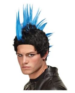 Irokesen Perücke Deluxe Blau