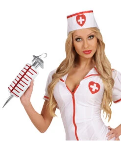 Blutige Spritze Handtasche -Schattenfest Verkäufe blutige spritze handtasche grosse spritzen handtasche bloody syringe hand bag kostuemzubehoer halloween handtasche 36998 04 1