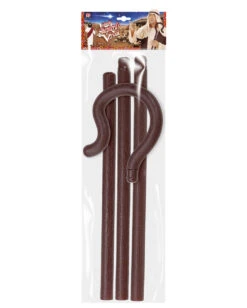 Brauner Hirtenstab 4-tlg - 148 Cm -Schattenfest Verkäufe brauner hirtenstab shepherds crook nikolaus stab kostuemzubehoer 36617 02