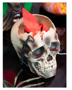 Totenschädel LED Flammenschale 5 Totenschädel LED Flammenschale -Schattenfest Verkäufe brennende totenschaedel laterne schaedellaterne mit licht und bewegungseffekt skull with flame 37865 03