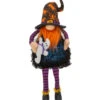 Leuchtender Halloween Gnom Kantenhocker Mit Geist 75cm