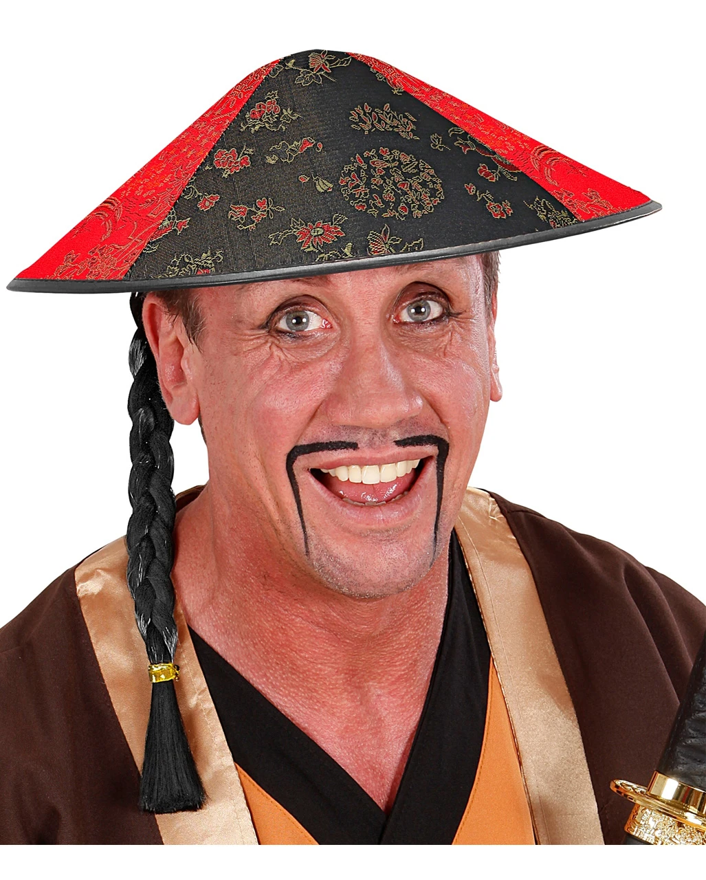 Chinesen Hut Mit Zopf 2 Chinesen Hut Mit Zopf – Bild 2