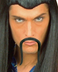 Chinesischer Schnurrbart Selbstklebend Schwarz