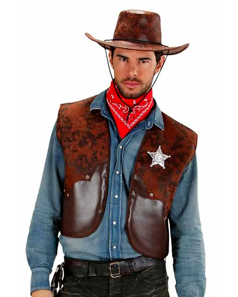 Cowboy Weste Braun 1 Cowboy Weste Braun