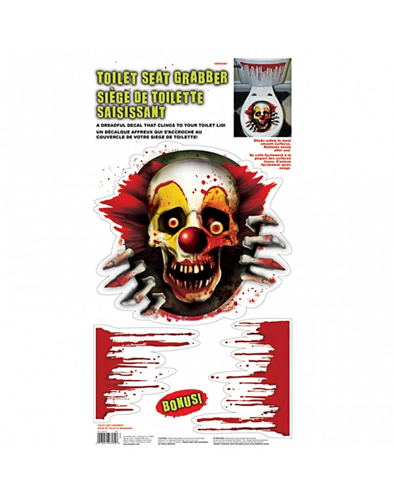 Creepy Clown Klodeckel Aufkleber 1 Creepy Clown Klodeckel Aufkleber