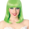 Revue Girl Perücke Mit Pony Neongrün