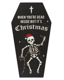 "Dead Inside Coffin" Cryptmas Sarg Wandbild