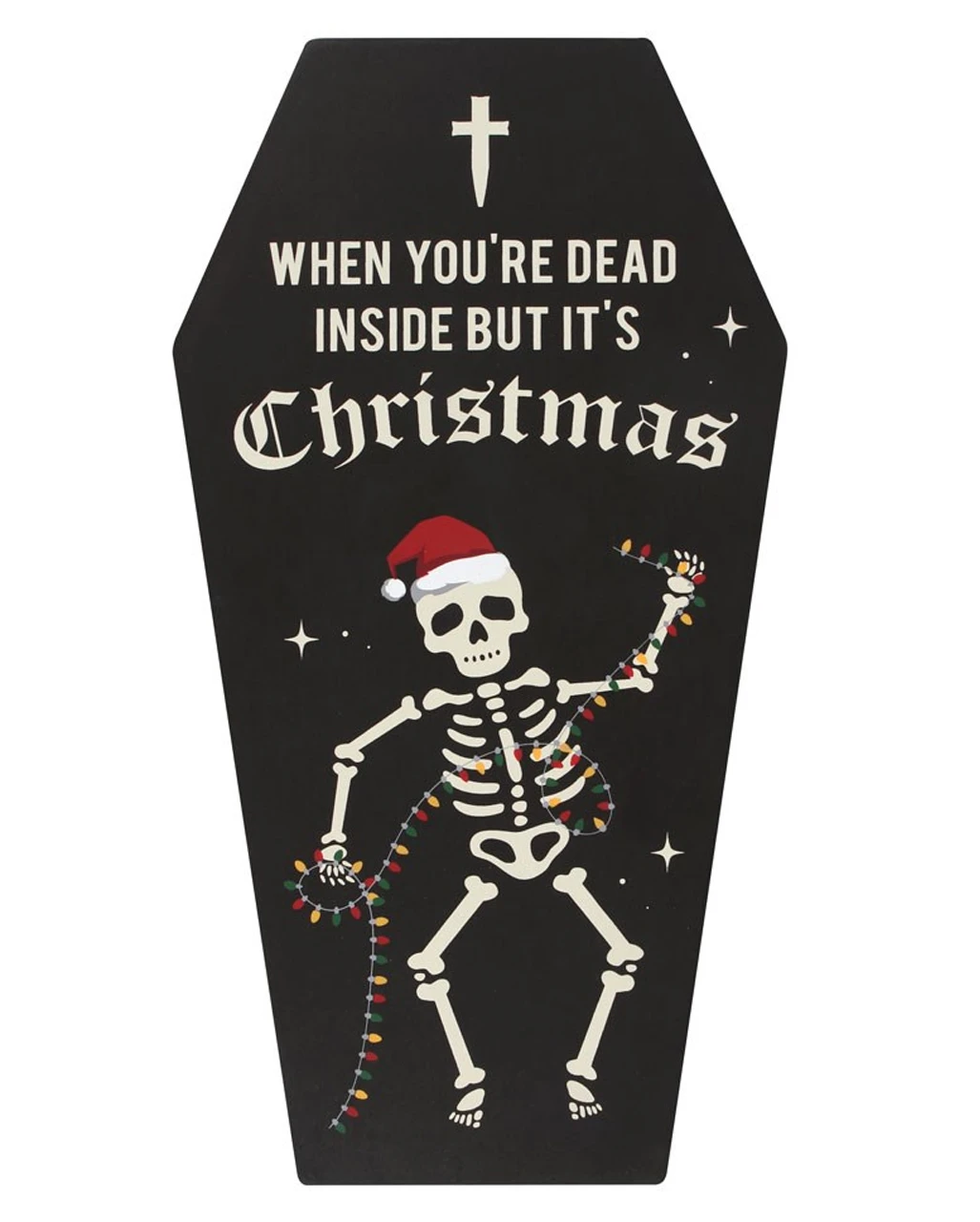 "Dead Inside Coffin" Cryptmas Sarg Wandbild 1 "Dead Inside Coffin" Cryptmas Sarg Wandbild
