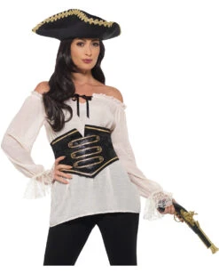 Deluxe Piratenbluse Mit Corsage