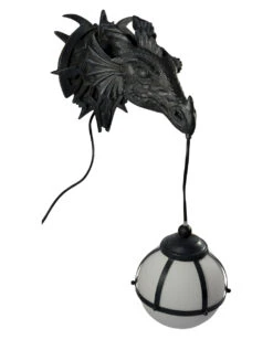 Drachenkopf Wandlampe