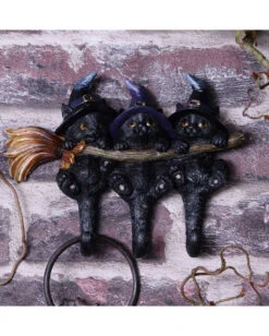 3 Hexen-Kätzchen Als Schlüsselbrett -Schattenfest Verkäufe drei hexen kaetzchen als schluesselbrett witches helpers key hanger halloween wohnaccessoire 52694 06