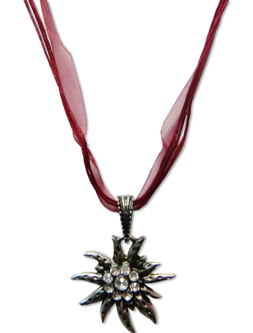 Edelweiß Kette Mit Strass 2 Edelweiß Kette Mit Strass – Bild 2