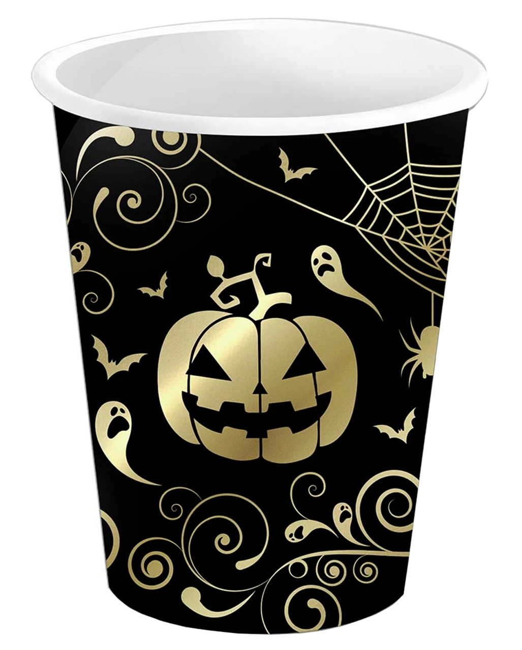 Elegante Halloween Kürbis Pappbecher 6 St. 1 Elegante Halloween Kürbis Pappbecher 6 St.