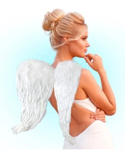 Engelsflügel Mit Weißen Federn 51x46cm -Schattenfest Verkäufe engelsfluegel mit weissen federn white angel wings kostuemfluegel und zuebehoer 52424 4