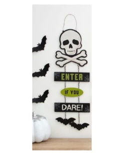 Enter If You Dare Halloween Schild 30cm -Schattenfest Verkäufe enter if you dare halloween schild enter if you dare chain sign halloween deko 53143 03