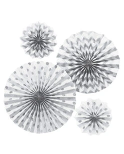 Fächer Deko Set Weiß