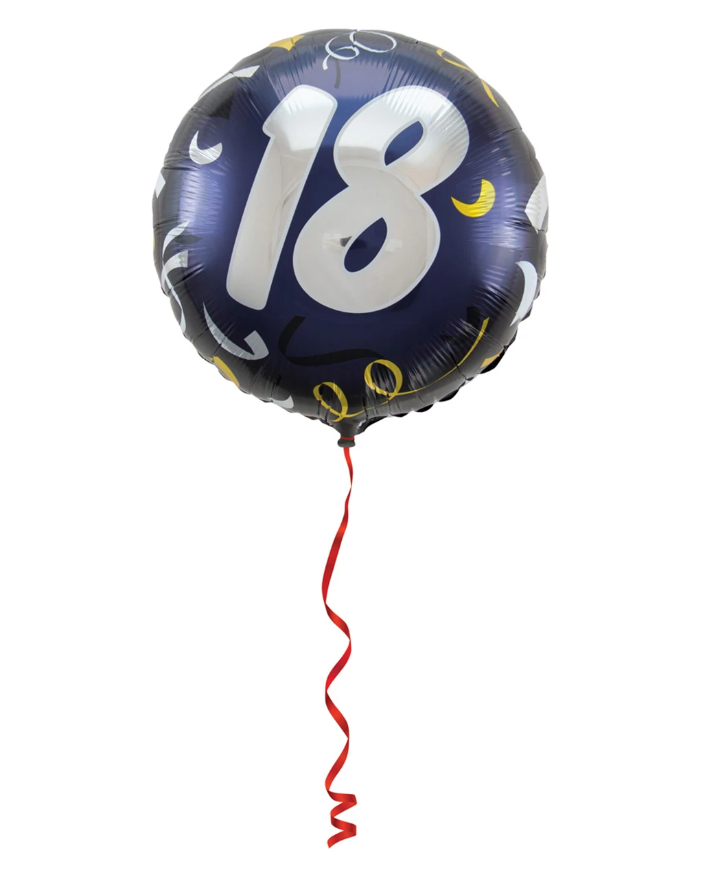 Folienballon 18 Schwarz-gold 45cm 2 Folienballon 18 Schwarz-gold 45cm – Bild 2