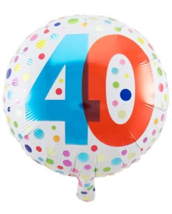 Folienballon Konfetti 40. Geburtstag