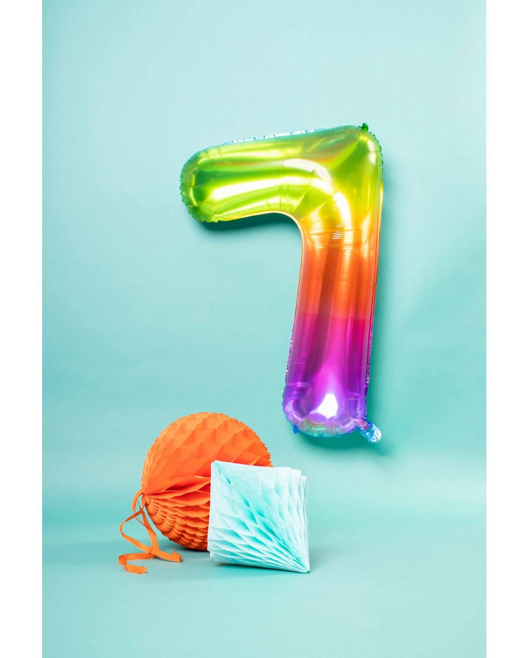 Folienballon Zahl 7 Regenbogen 2 Folienballon Zahl 7 Regenbogen – Bild 2