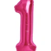 Folienballon Zahl 1 Pink