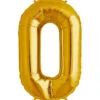 Folienballon Zahl 0 Gold