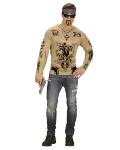 Gang Member Gangster T-Shirt -Schattenfest Verkäufe gang member gangster tattoo shirt faschings kostuem bad taste mottoparty kostuem 36687 03 1