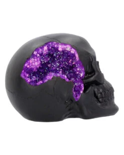 Geode Totenkopf Mit Violettem Gothic Glitzer -Schattenfest Verkäufe geode totenkopf mit violetten gothic glitzer geode skull with purple gothic glitter 39526 06
