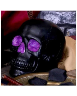 Geode Totenkopf Mit Violettem Gothic Glitzer -Schattenfest Verkäufe geode totenkopf mit violetten gothic glitzer geode skull with purple gothic glitter 39526 07