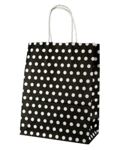 Geschenktüte Schwarz Gepunktet Groß