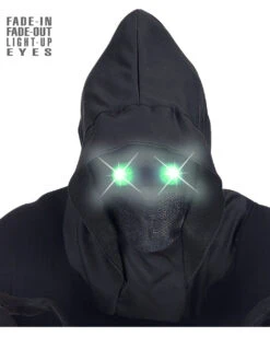 Faceless Maske Mit Leuchtend Grünen Augen