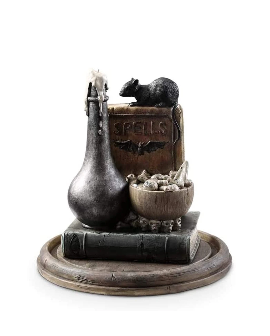 Glasglocke Mit Hexentrank & Zauberbuch 31cm 2 Glasglocke Mit Hexentrank & Zauberbuch 31cm – Bild 2