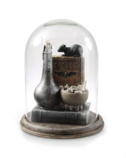 Glasglocke Mit Hexentrank & Zauberbuch 31cm