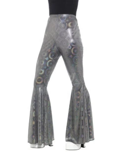 Damen Schlaghose Silbern Glänzend