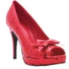 Glitter Pumps Mit Schleife Rot