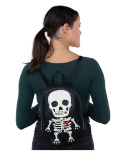 Glow In The Dark Skelett Rucksack -Schattenfest Verkäufe glow in the dark skelett rucksack skeleton backpack halloween kostuem zubehoer 54520 5